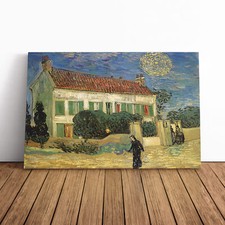 Vincent Van Gogh House Canvas Wall Art Print Framed Picture Decor Living Room