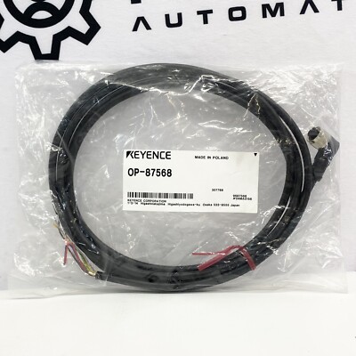 Keyence OP-87568 Connection Cable Sensor Right Angle 5M, M12, PVC LG ...