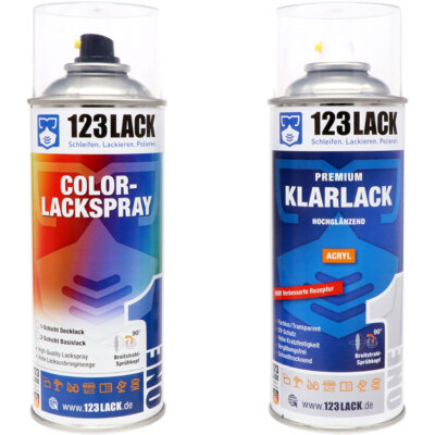 Autolack Lackspray Set geeignet für Toyota 040 SUPER WHITE 2 + Klarlack