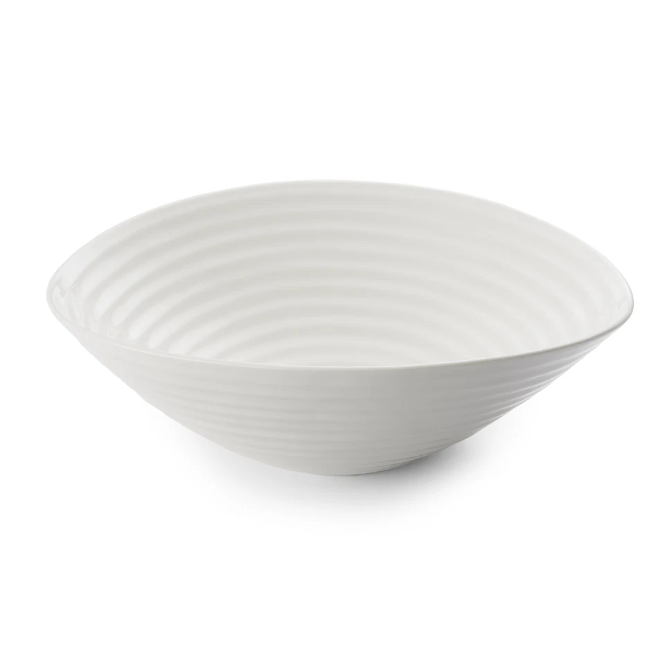 Portmeirion Sophie Conran-White Large Salad Bowl, 13 Inch -Porcelain - Image 2 of 4