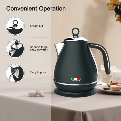 Vintage Electric Kettle & 2 Slice Toaster SET Combo Deal Stainless Steel Black - Picture 4 of 23
