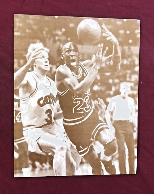 VINTAGE MICHAEL JORDAN @23 CHICAGO BULLS NBA PRINT TONGUE OUT 11 X 14