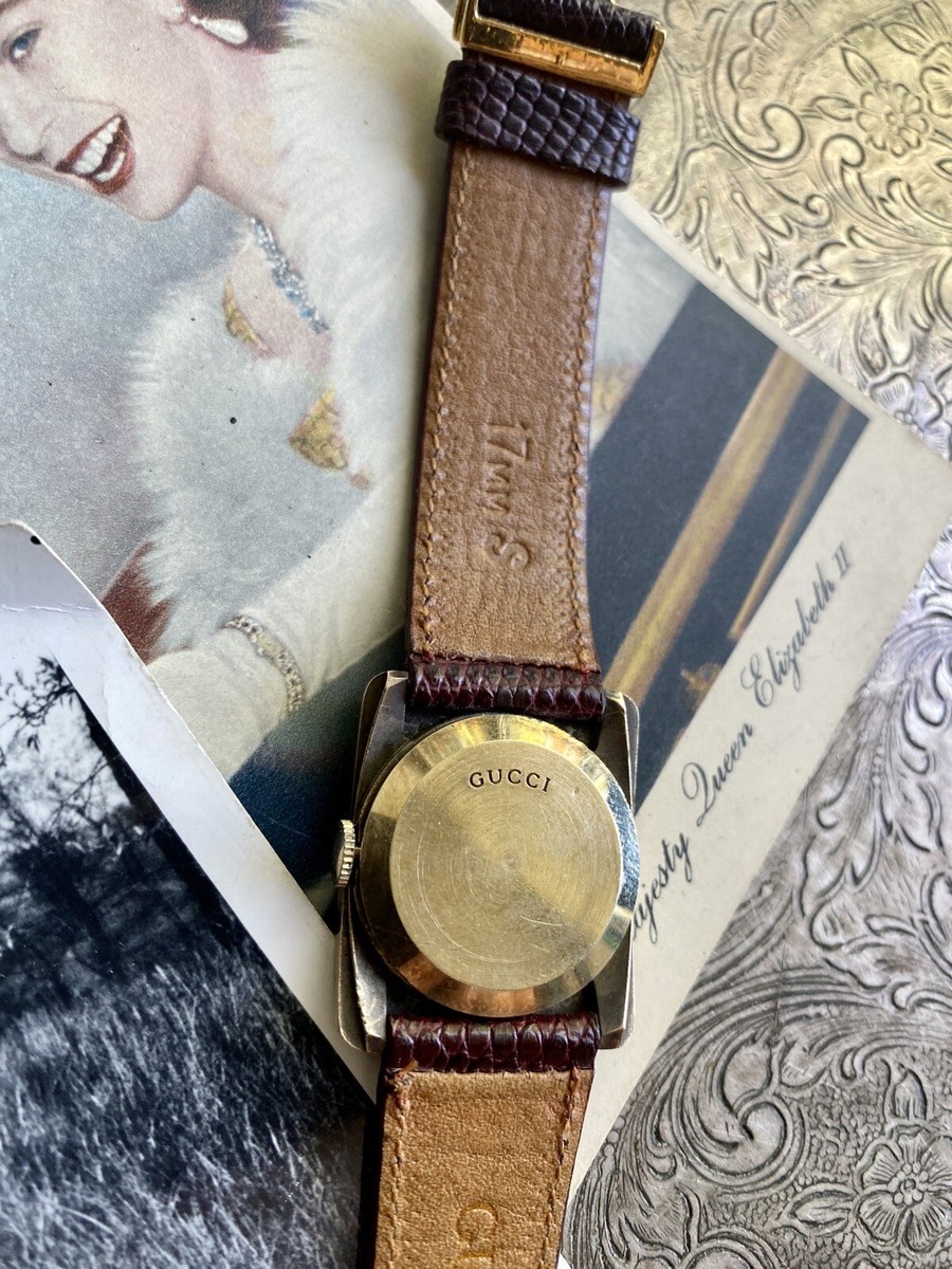 Rare vintage GUCCI Vermeil Enamel Wrist Watch Vintage 1970s  display picture 1