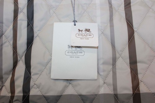 COACH NEW Sz S Taupe Brown Leather Trim Removable Vest Lined Polyester Jacket - Picture 5 of 10