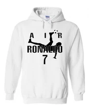 WHITE Cristiano Ronaldo Juventus "AIR" HOODED SWEATSHIRT