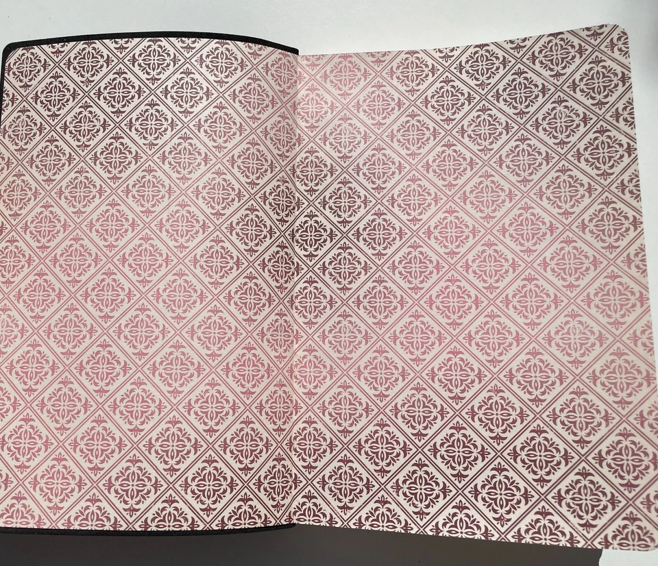 C.R. Gibson Markings Leatherette Notebook/Journal Burgundy Leaf Damask Chenille - Image 2 of 4