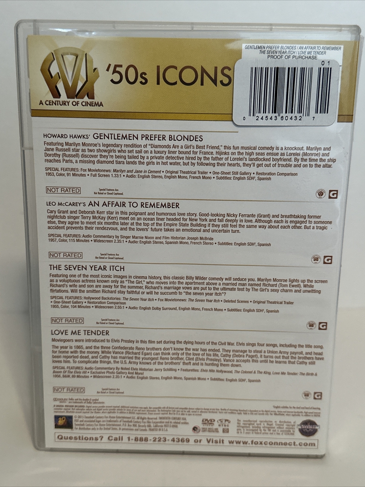 50’s Classic’s SEVEN YEAR ITCH GENTLEMEN PREFER BLONDES LOVE ME TENDER AN AFFAIR