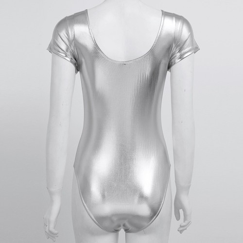 UK Women Bodysuit Shiny Wet Look Leotard Jumpsuit Dance Romper Swimsuit Monokini - Picture 59 of 111