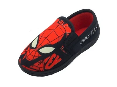 MARVEL Jungen Spiderman Hausschuhe leuchten im Dunkeln Augen Größe 7-2 rot Spidey & Friends Kinder