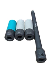 1/2" Drive x 21mm & 13/16" Deep Length Protector Impact & 1/2" 10" Extencion