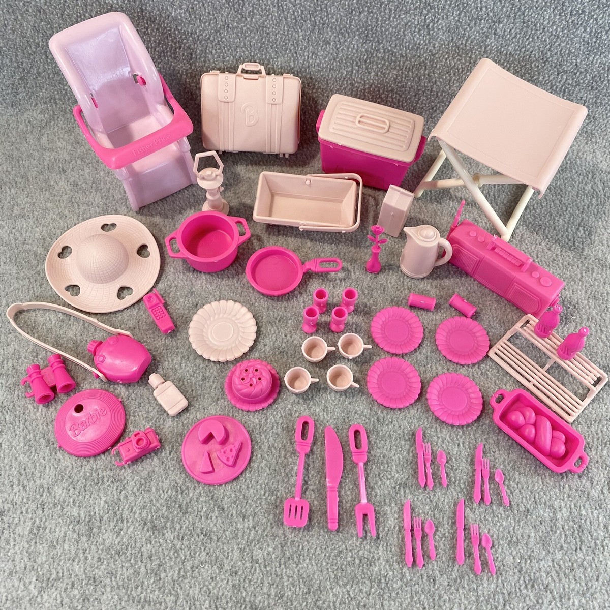 Vintage Barbie 1995 Minivan Picnic Accessories For Diorama Or