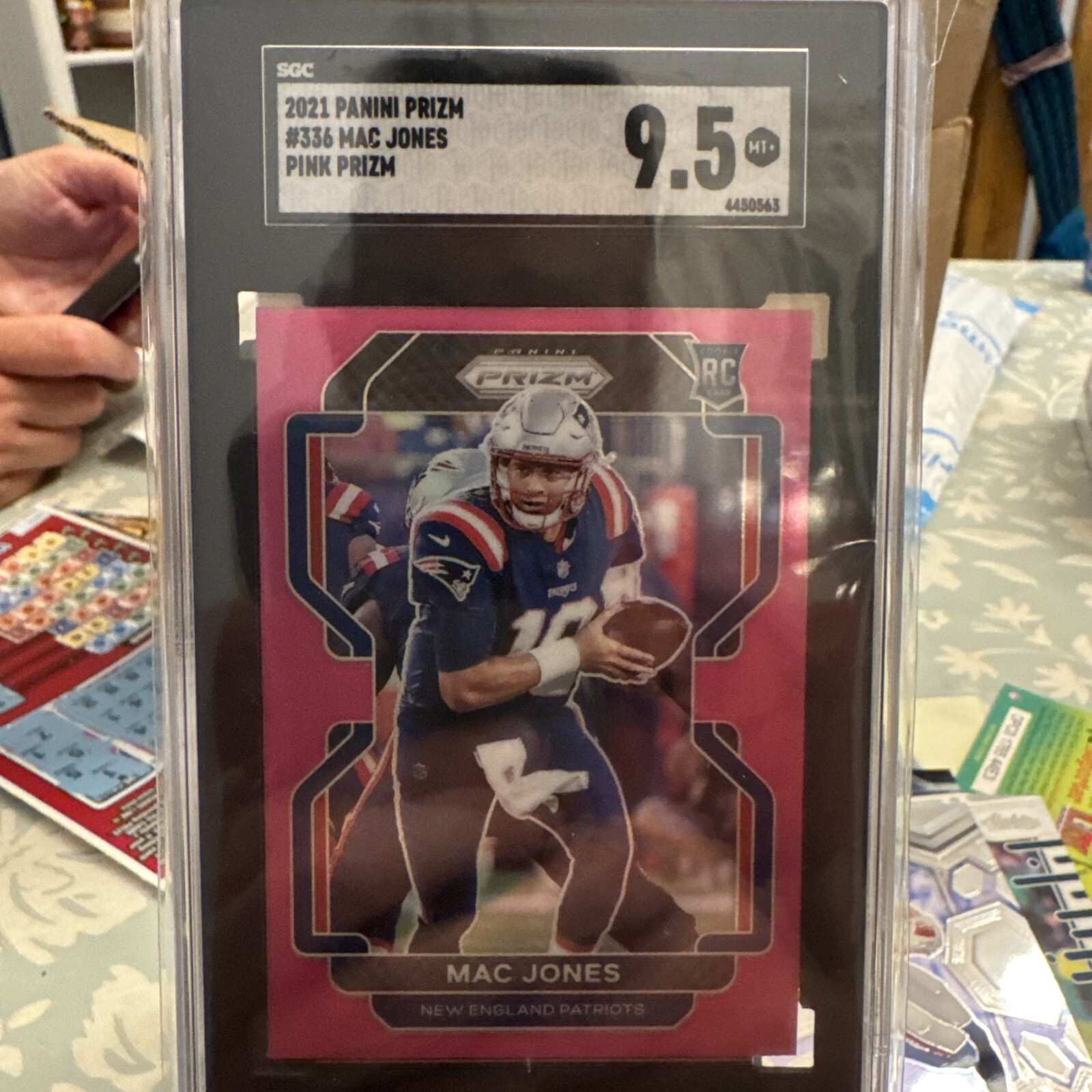 Mac Jones SGC Mint + 9.5 - 2021 Panini Prizm PINK Prizm #336 Patriots Jaguars