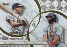 STAN MUSIAL PAUL GOLDSCHMIDT TOPPS DYNAMIC DUALS BASE CARDINALS #23 2024 24
