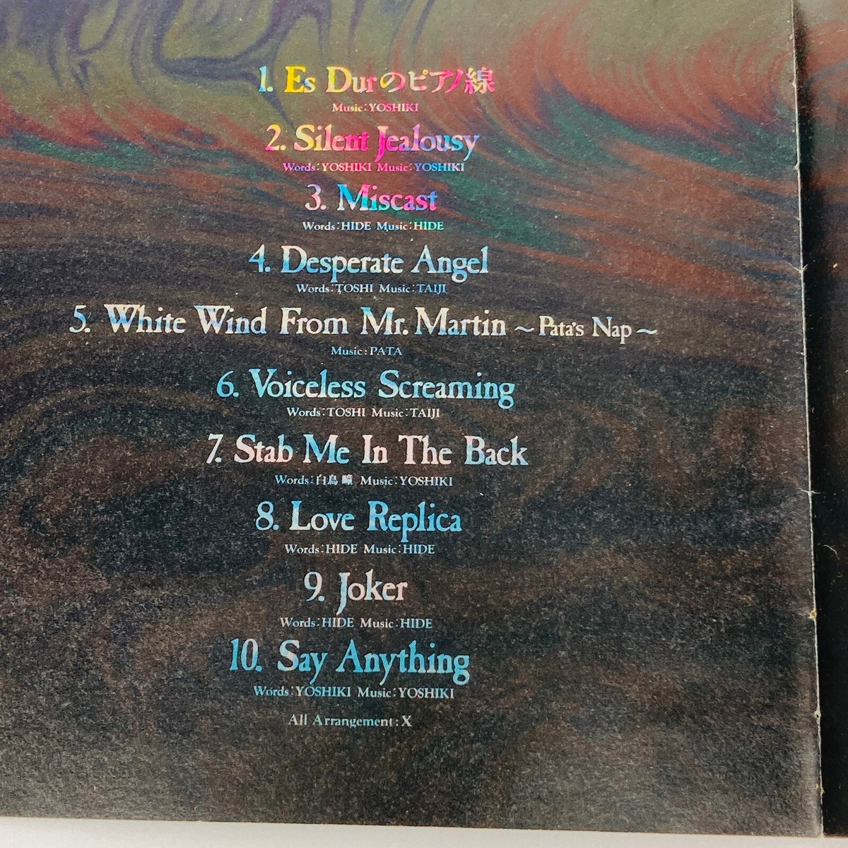 X JAPAN Jealousy 10 Songs 3rd Album CD 1998 YOSHIKI HIDE TOSHl