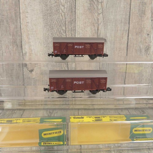 MINITRIX 51 3263 00 - N - 2er Set Ged. Güterwagen Post - OVP - #E47251 | Condition: Gebraucht