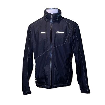 Klim Gore-Tex Black Reflective Windbreaker Motorcycle Jacket Size XL