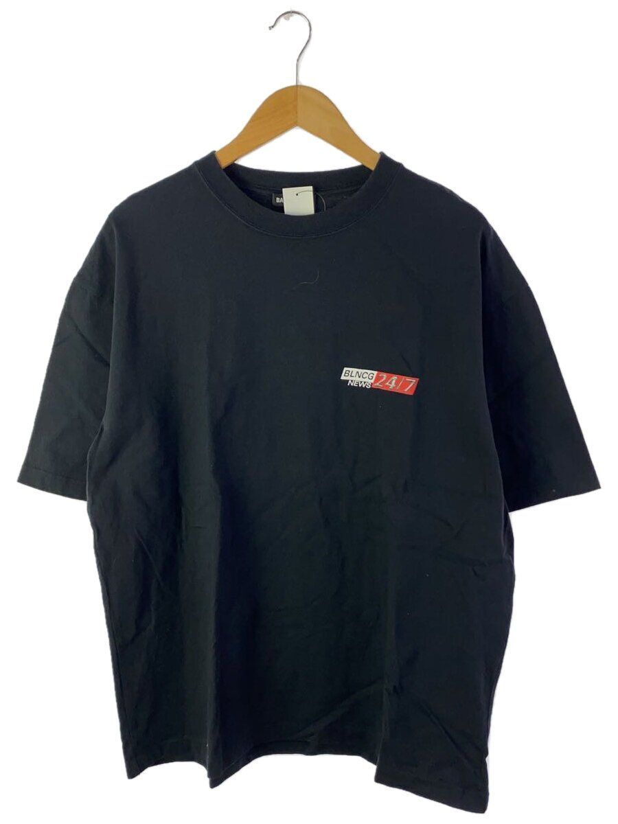 BALENCIAGA T-SHIRT XL COTTON Black PRINT 612966 Used | eBay