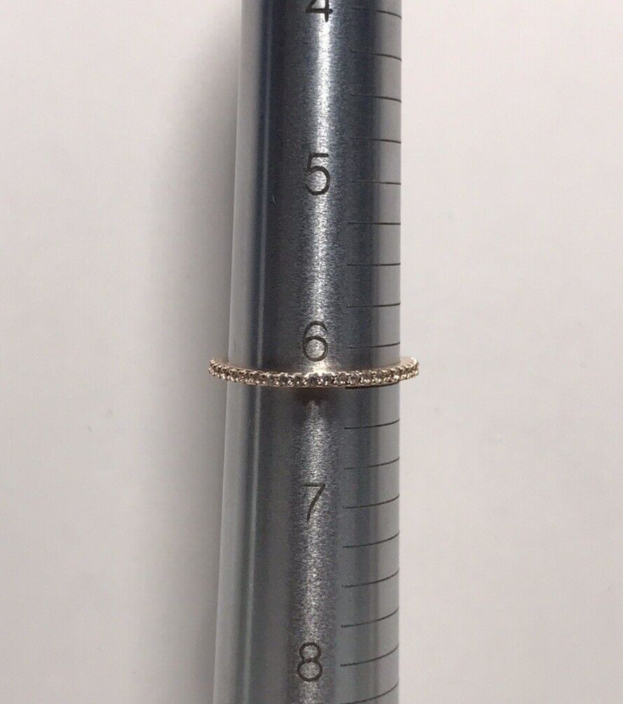 Solid Sterling Silver Rose Gold Stackable CZ Ring… - image 13