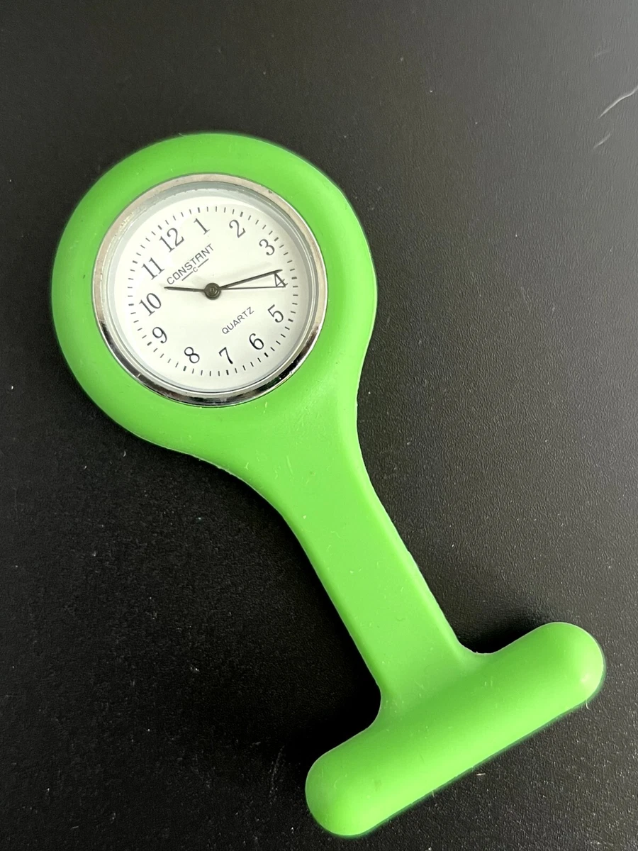 Constant Quartz Nurses Silicone Fob Pin Fastening Easy Read Watch