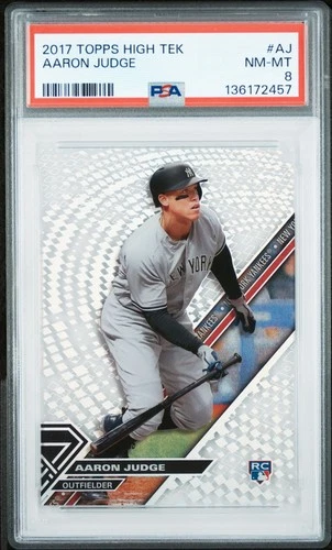 2017 Topps High Tek Aaron Judge #AJ Rookie Card PSA 8 NM-MINT
