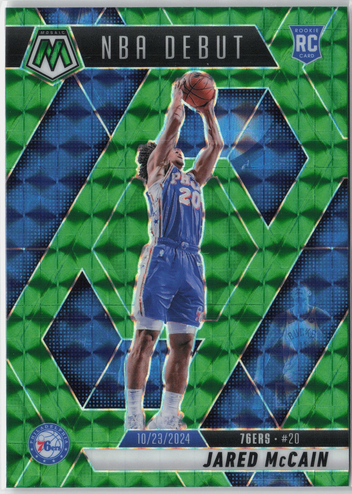 2024-25 Panini Mosaic #263 Jared McCain Green Mosaic