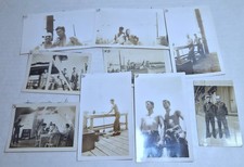 WWII U.S. Army young men, shirtless affectionate snapshot photo lot gay interest