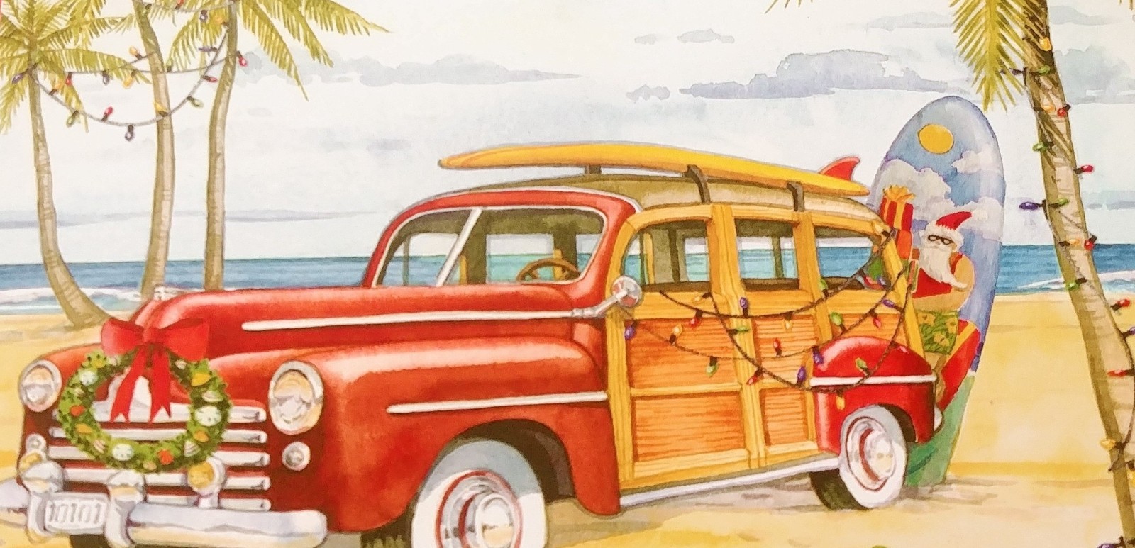 "Flamingo-Rolling", (3) Leanin Tree Christmas, New Yr Cards, New & (3) Envelopes