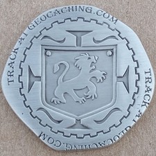 Pirate Doubloon - Piece of Eight Geocoin - Activated  Adoptable - TB4N84A