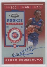 2019-20 Contenders Optic Red Prizm 93/99 Sekou Doumbouya (Blue Jersey) Auto 0c6