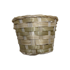 Woven Bamboo Basket 13 x 9 cm Natural Handwoven Storage Decor Basket