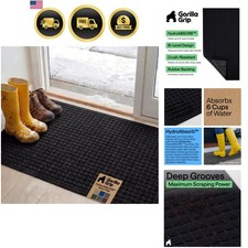 Ultra Absorbent Front Door Mat Outside Entrance, 47x35, Traps Dirt and Moistu...