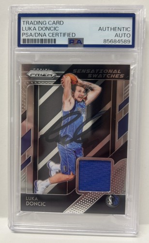 2018 Luka Doncic Rookie Panini Prizm Sensational Swatches Auto Lakers PSA/DNA