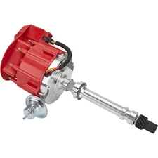 HEI Distributor w/Super Cap, SBC Small Block Fits Chevy, Red