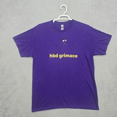 McDonald's 2023 HBD Grimace Crew Unisex Shirt Purple LARGE Grimace