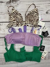 Lot of 22 New Swimwear Pieces Bikini Tops Juniors Assorted Sizes Tankini Bottom