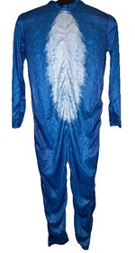 Sonic Costume Halloween Cosplay Boy Girl Unisex Size XL Blue Jumpsuit & Headgear