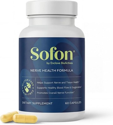 Sofon Nerve Support Supplement 60 Caps Neuropathy B12 ALA MSM CoQ10 Bromelain