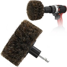 Horse Hair Brush for Drill, for Leather, Car Interior, Car Wheel, Upholstery, Fu