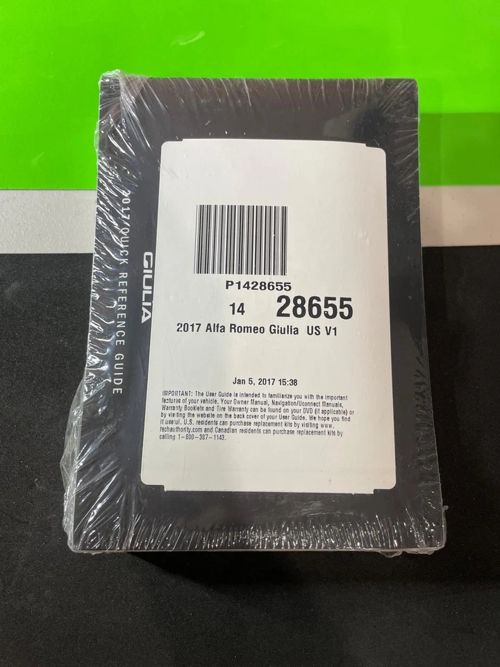 2017 阿尔法·罗密欧 Giulia 所有者手册用户指南 原始设备制造商 全新未拆封 — 第 2/2 张图片