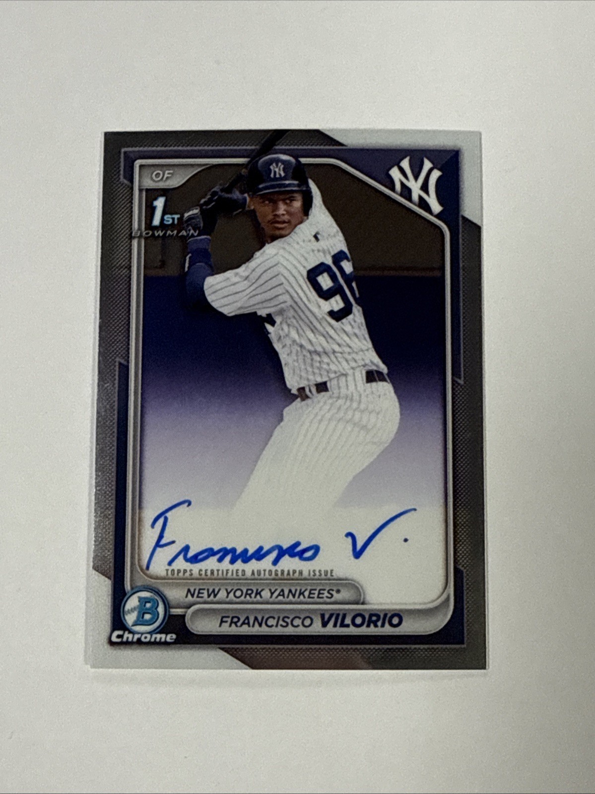 2024 Bowman Chrome Francisco Vilorio 1st Auto (RC) #CPA-FV Yankees New York MLB