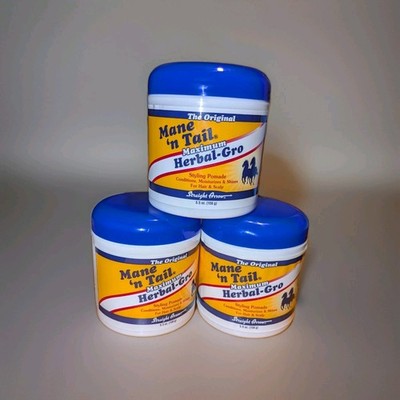 3 Mane 'N Tail Herbal-Gro Styling Pomade 5.5 Oz. Each