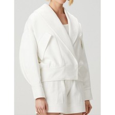 IRO Paris White Himari Cropped Structured Jacket - Size 36 / US 4 S 