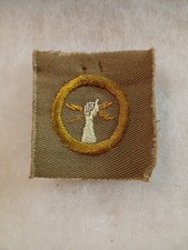 1920s ELECTRICITY BOY SCOUT SQUARE MERIT BADGE PATCH