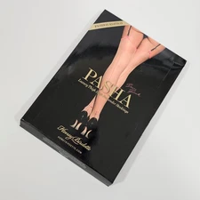 Honey Birdette Pasha Neon Pink Stockings Hosiery with Back Seams Size S