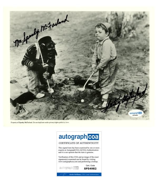 Doris & Betsy McFarland "The Little Rascals" SIGNED 'Spanky' 8x10 Photo C ACOA