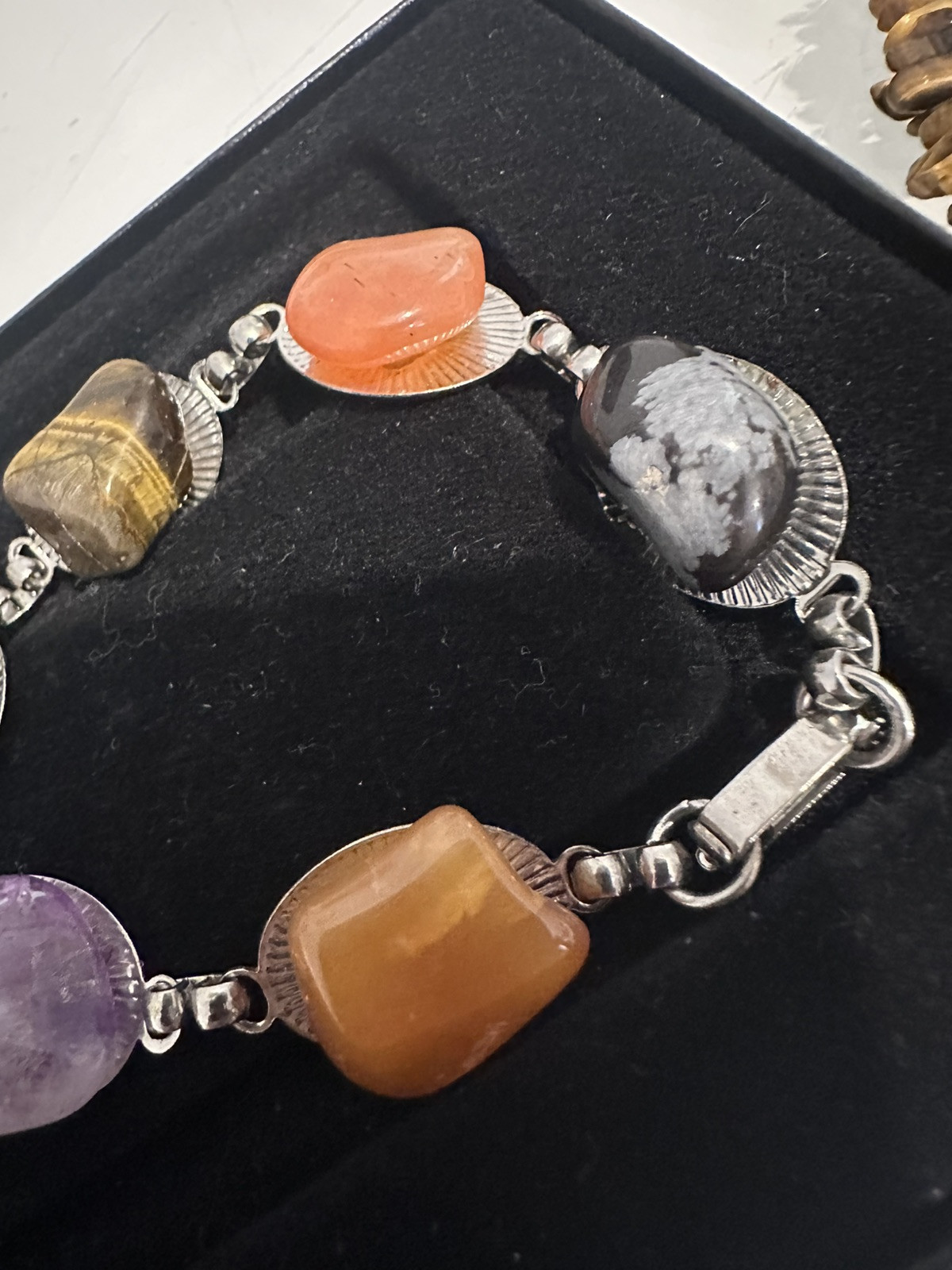 Malcom Sterling Silver Multigemstone Bracelet 1976 - image 3