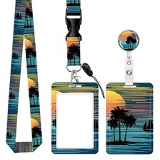 ID Badge Holder with Retractable Badge Reel Clip and Lanyard, Cute Card Name ...