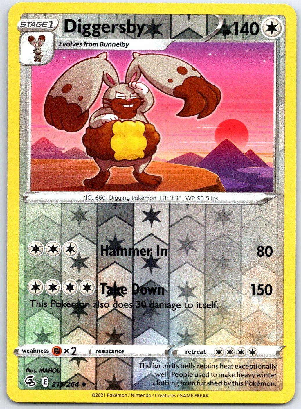 DIGGERSBY - Pokemon - 215/264 Fusion Strike - Reverse Holo NM/M