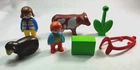 Vintage Playmobil 123 6770 Farm Lot child hay sheep Cow Mom