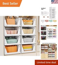 Upgraded Closet Organizers and Storage, Stackable Closet Organizer Basket 5...